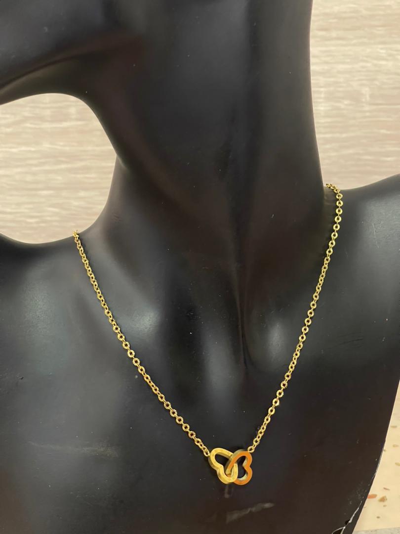 Double heart necklace