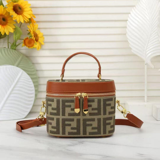 Fendi Inspired Bag with straps and Gold detail