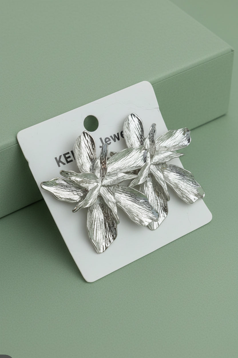 Star silver earring