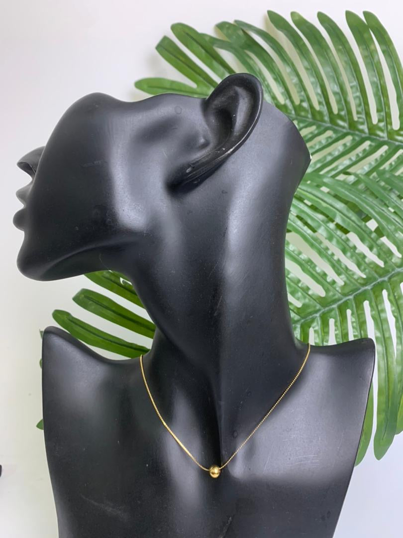 Non Tarnish ball necklace