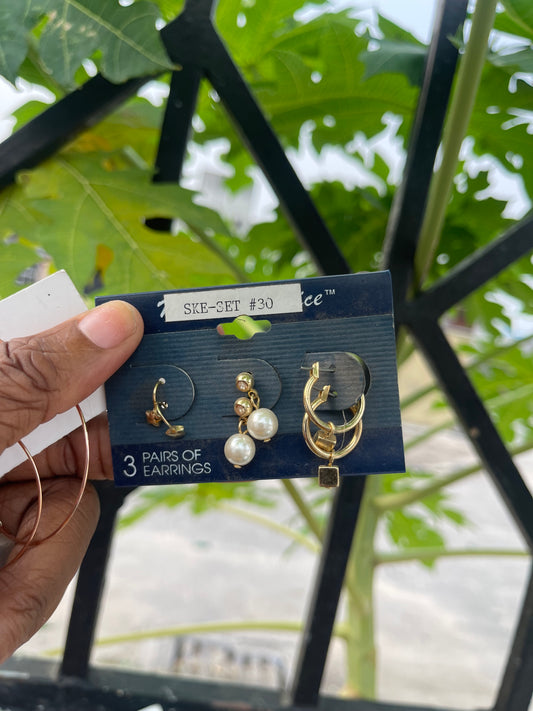 3 set earrings