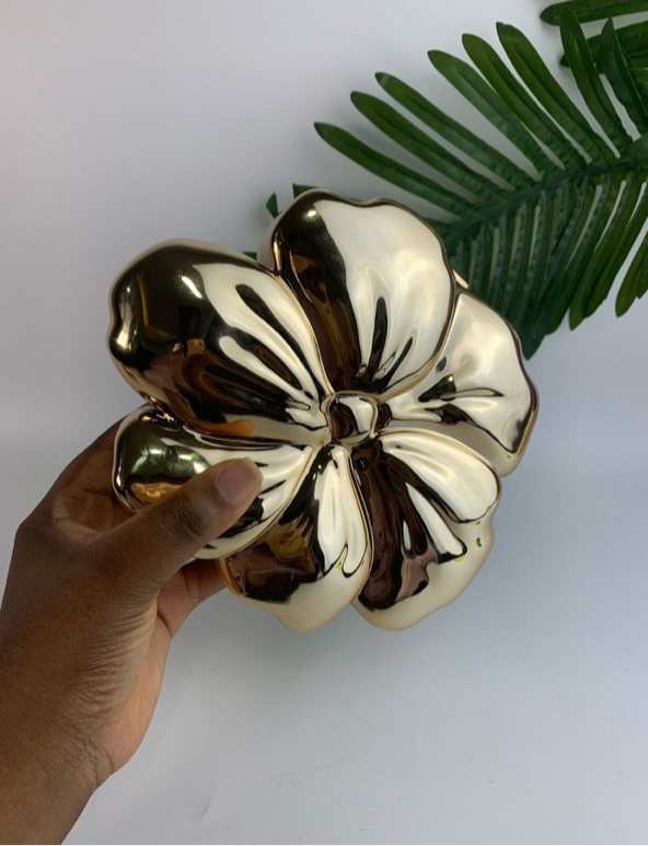 Gold floral purse