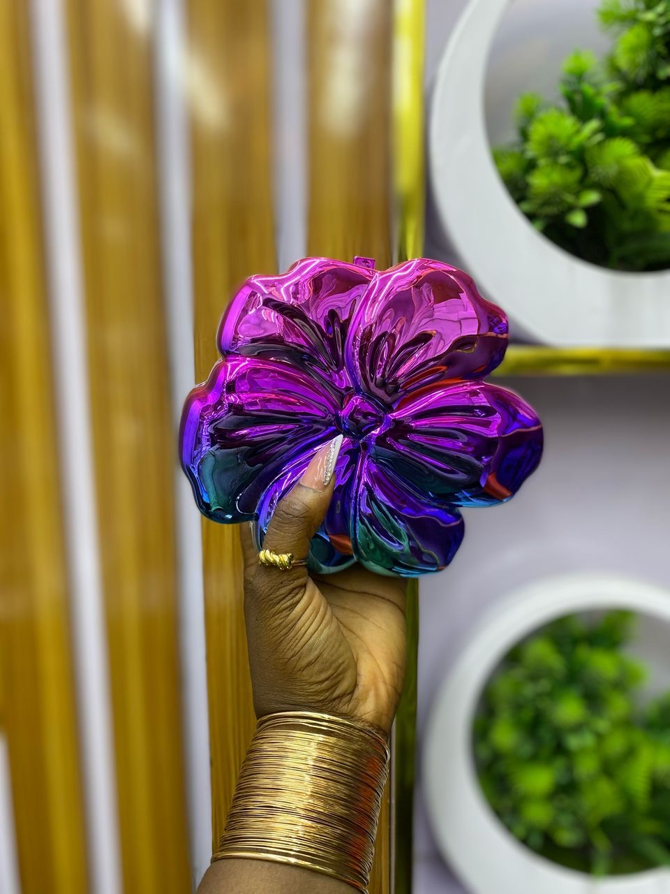 Colorful floral purse