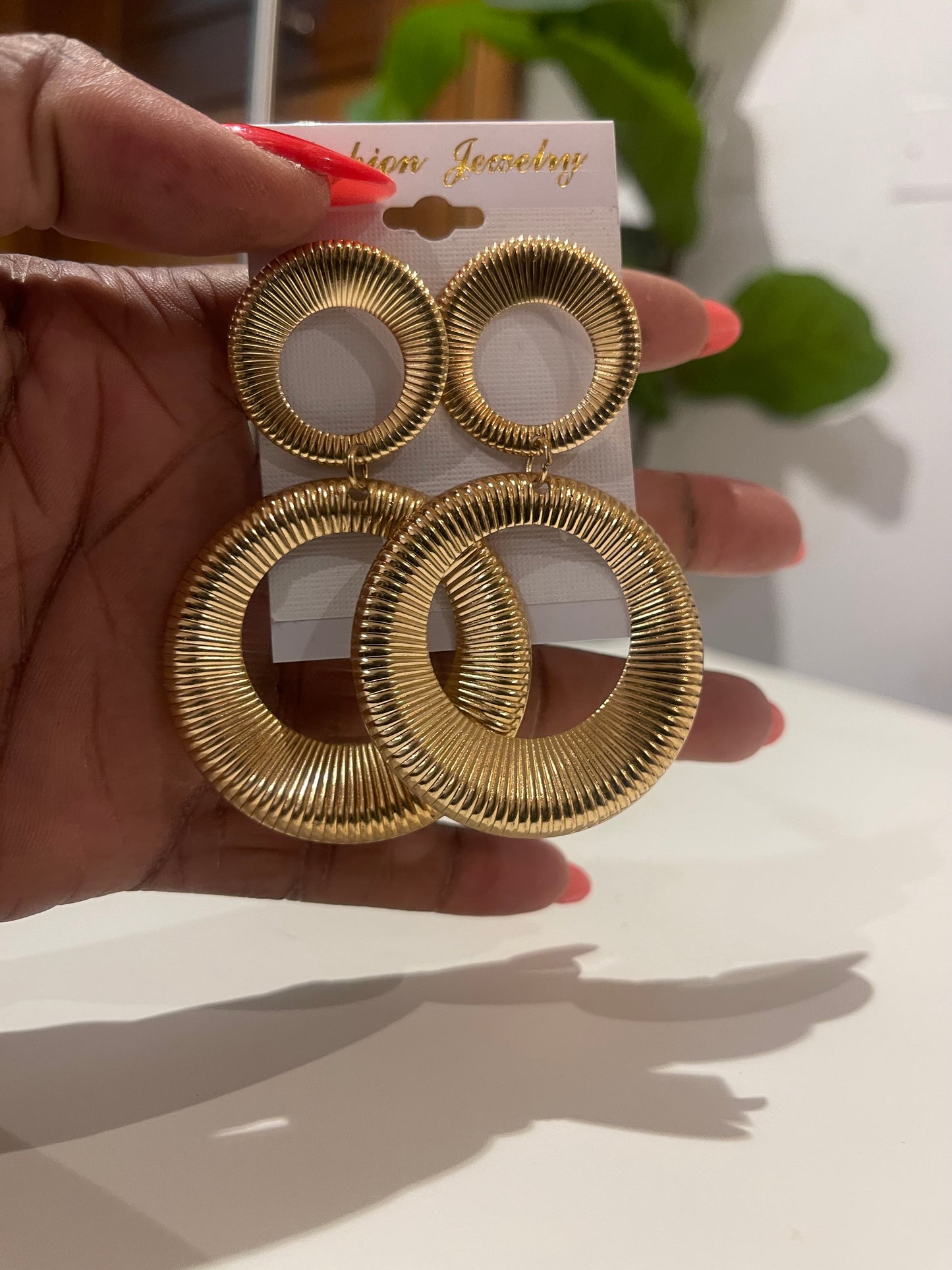 Hoop drop earring