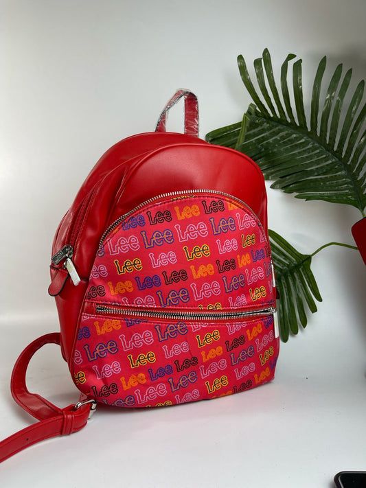 Lee red backpack