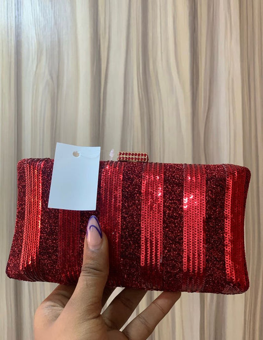 Red detailed purse