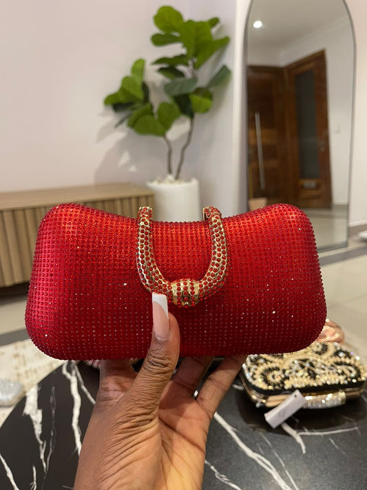 Red sequin purse