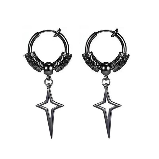 Drop steel earring