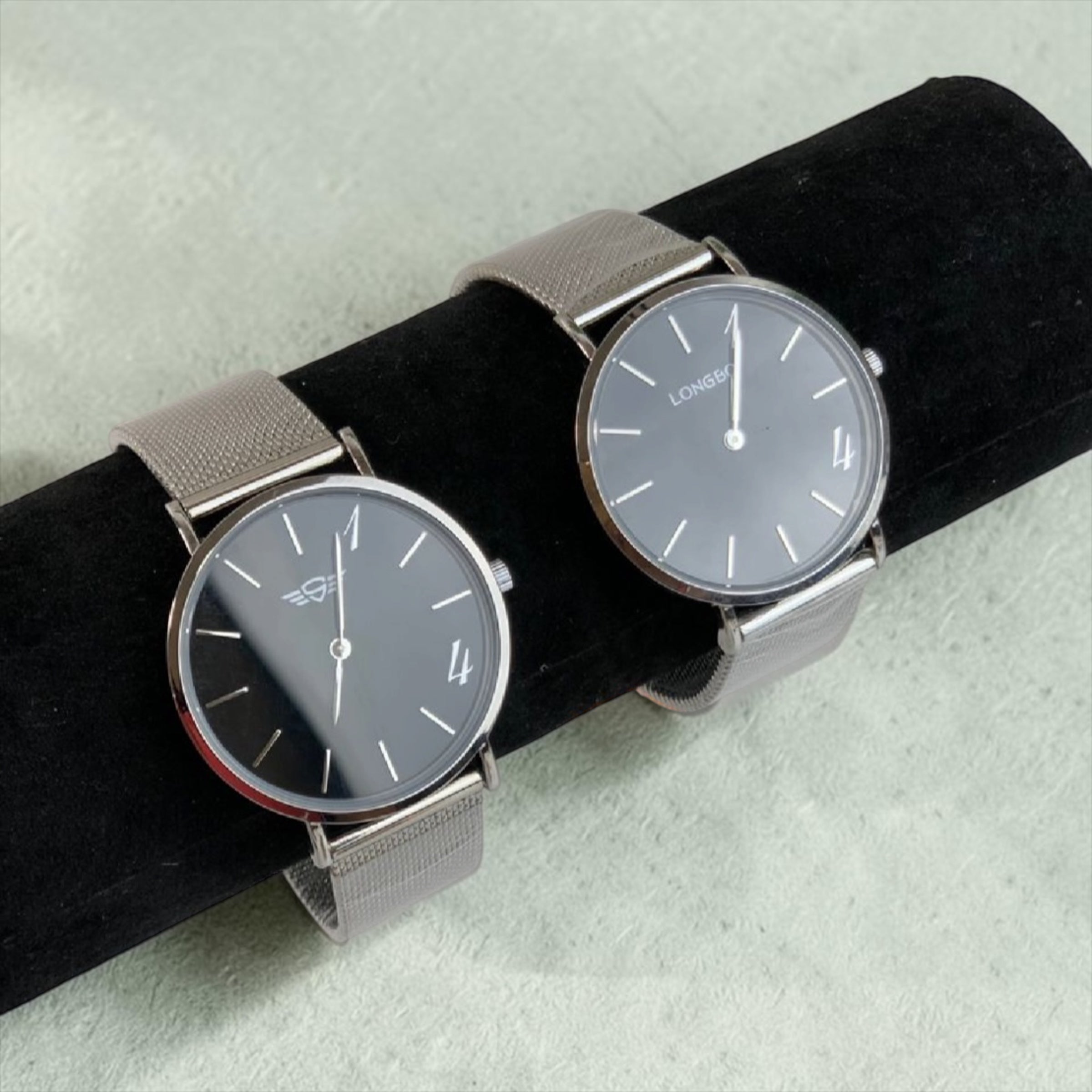 Silver mesh wristwatch
