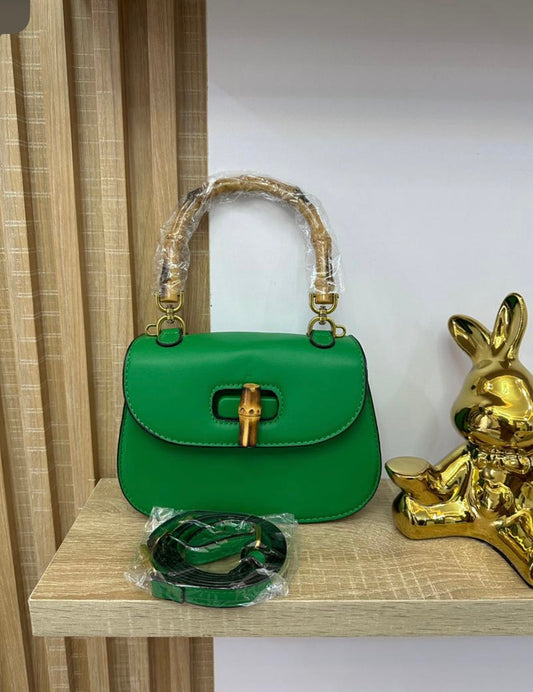 Green bone handle mini bag