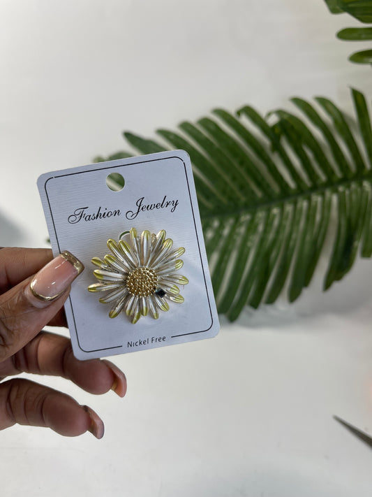 Sunflower brooch