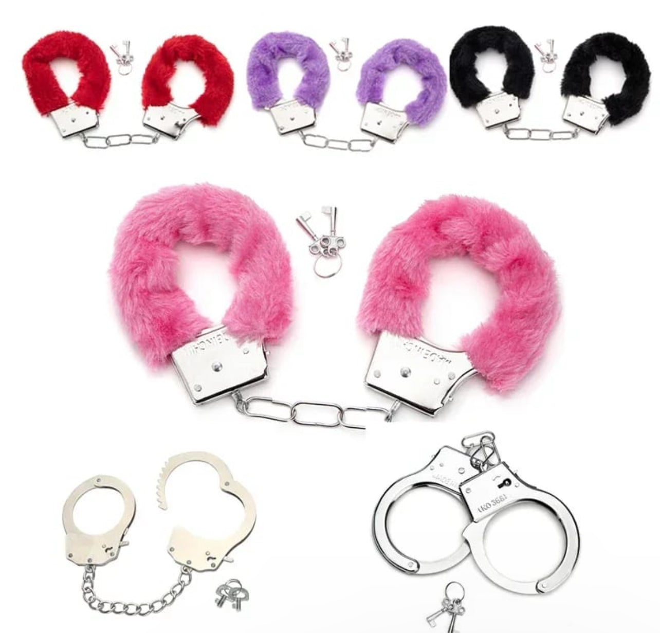 furry handcuff with key