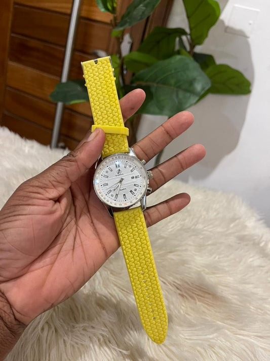 Yellow wavy Wristwatch