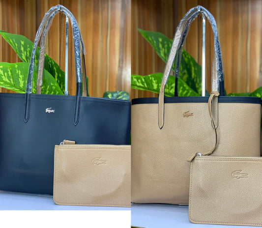 Lacoste Reversible two in one tote bag